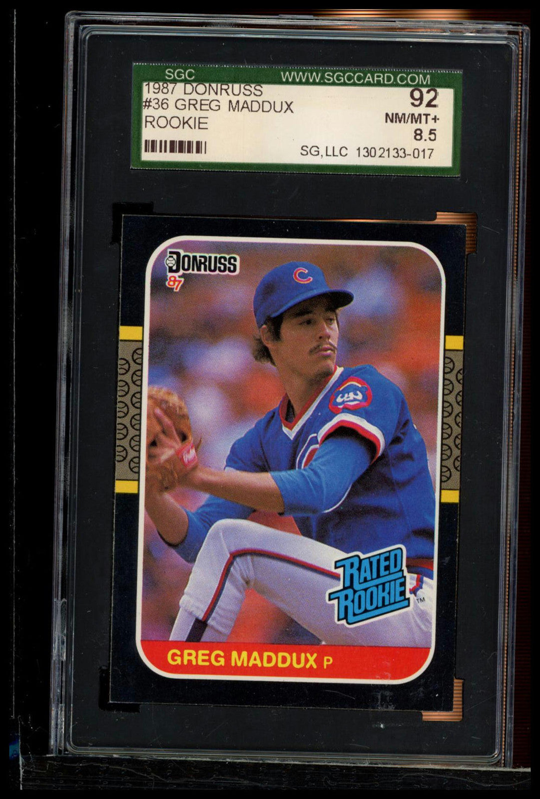 1987 Donruss #36 Greg Maddux SGC 9