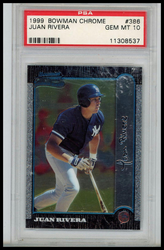 1999 Bowman Chrome #386 Juan Rivera PSA 10
