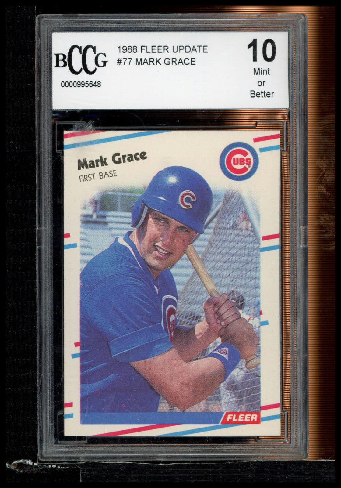 1988 Fleer Update #U-77 Mark Grace BCCG 10