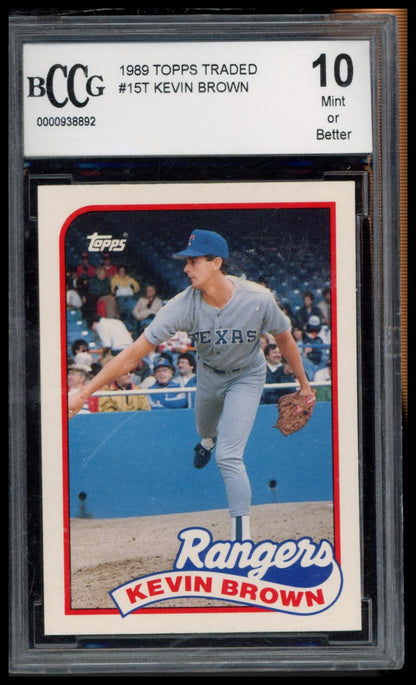 1989 Topps Traded #15T Kevin Brown BCCG 10