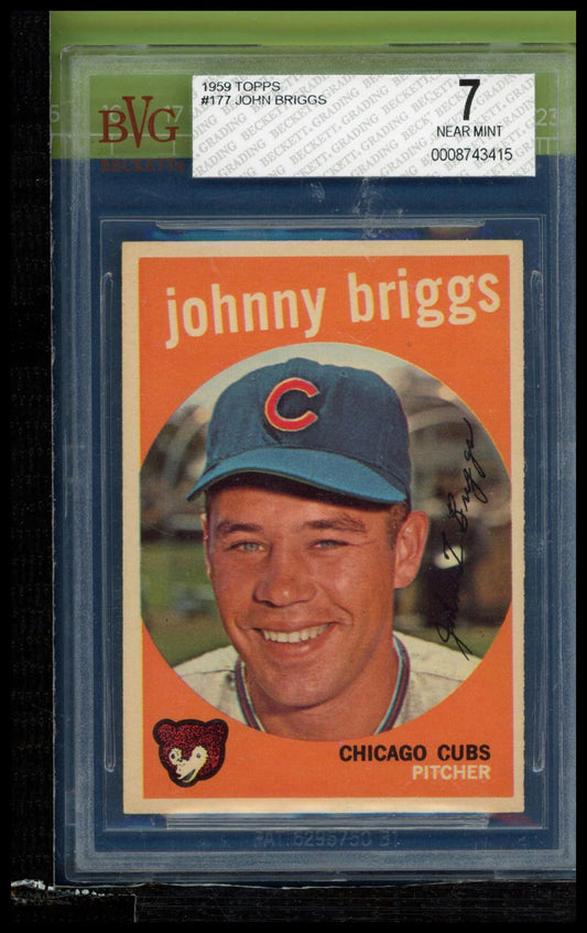 1959 Topps #177 Johnny Briggs BVG 7