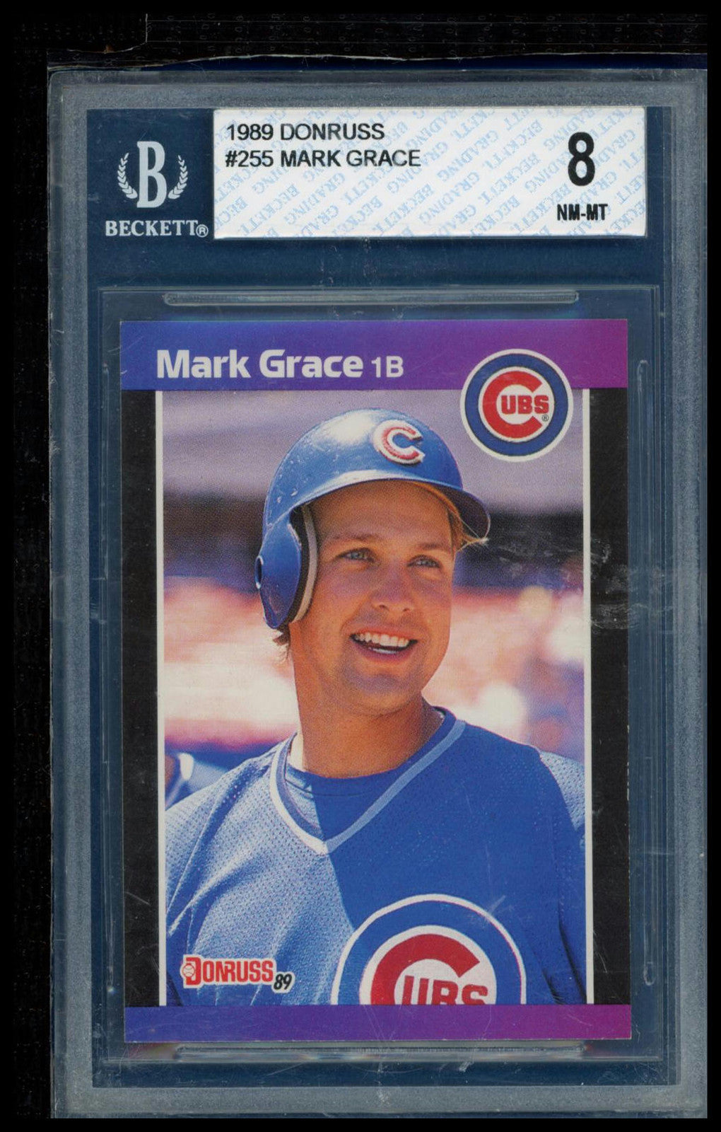 1989 Donruss #255a Mark Grace BGS 8