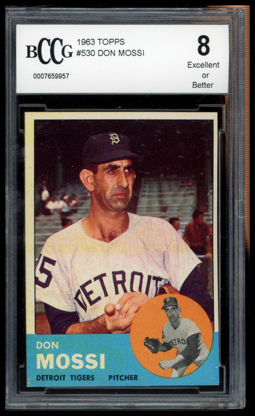 1963 Topps #530 Don Mossi BCCG 8