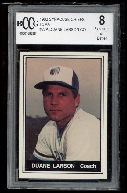 1982 TCMA Syracuse Chiefs #27 Duane Larson BCCG 8