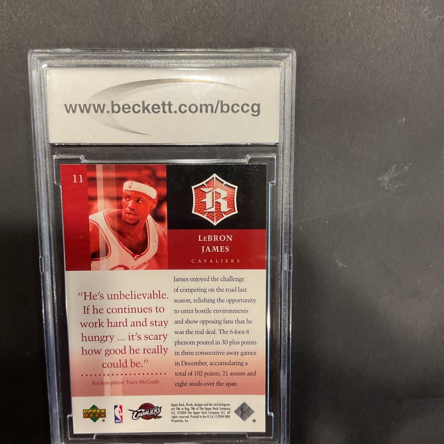 2004–05 Upper Deck Rival Box Set #11 Lebron James Beckett 10