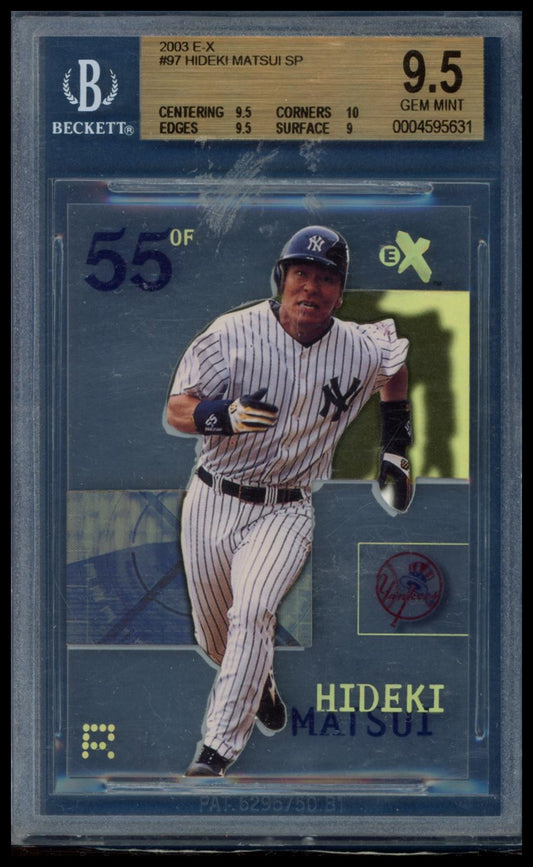 2003 Fleer E-X #97 Hideki Matsui BGS 9.5