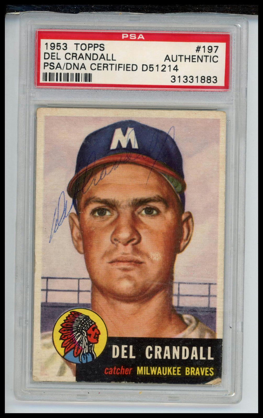 1953 Topps #197 Del Crandall PSA 0