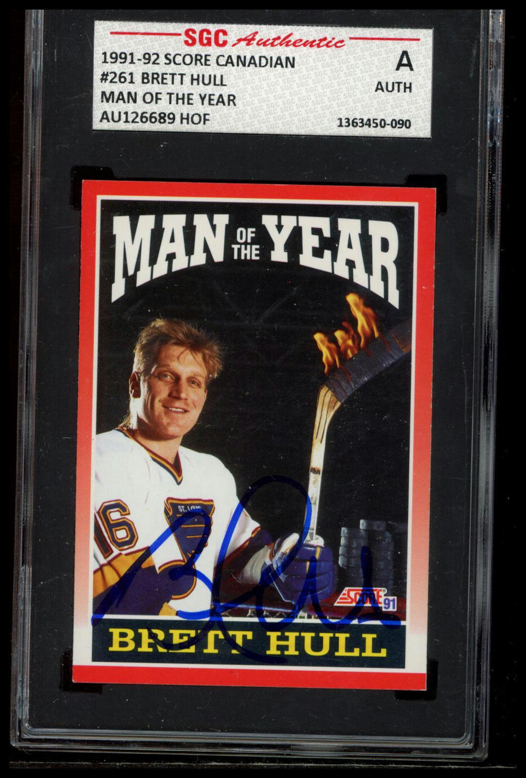 1991-92 Score Canadian Bilingual #261 Brett Hull