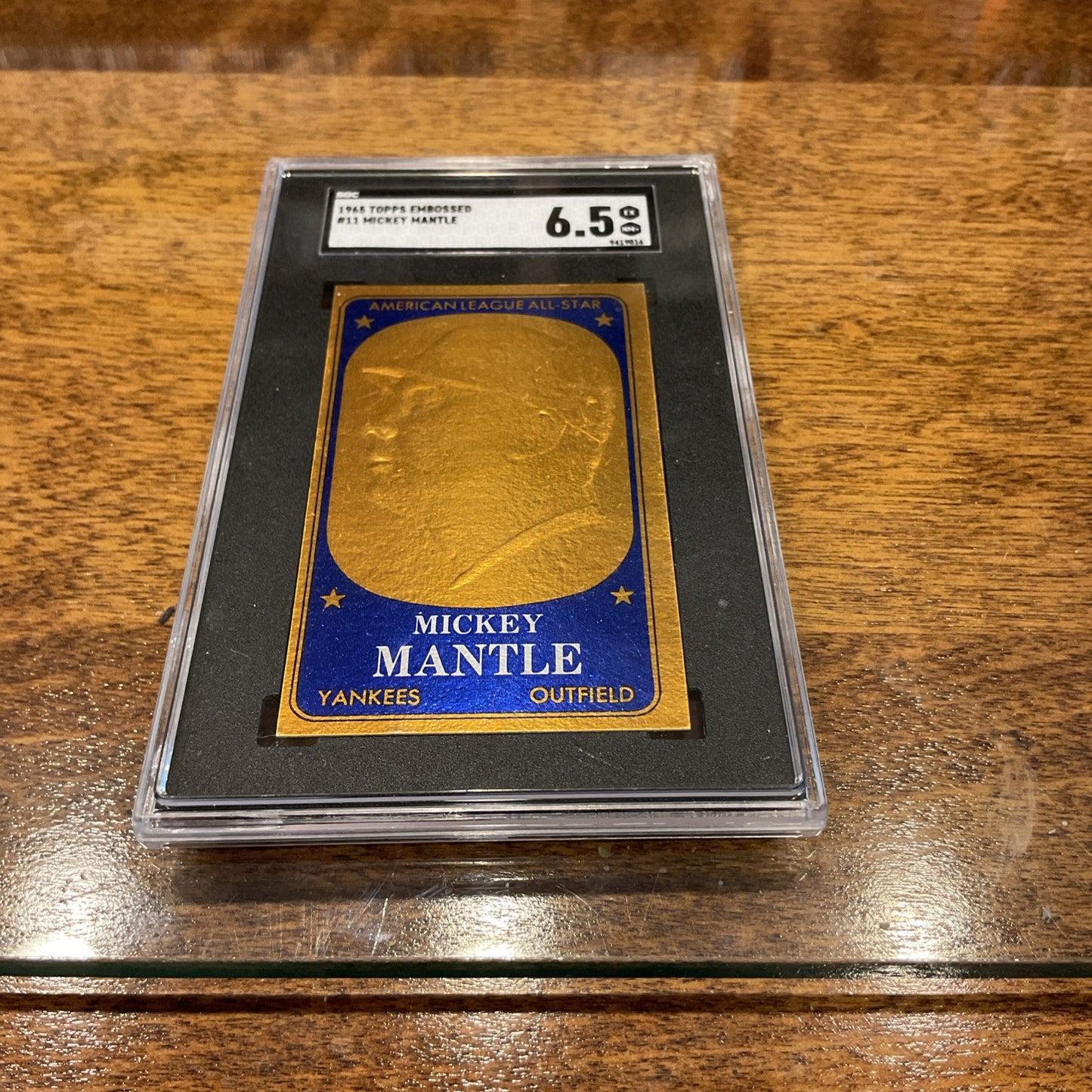 1965 Topps Embossed Number 11 Mickey Mantle SGC 6.5