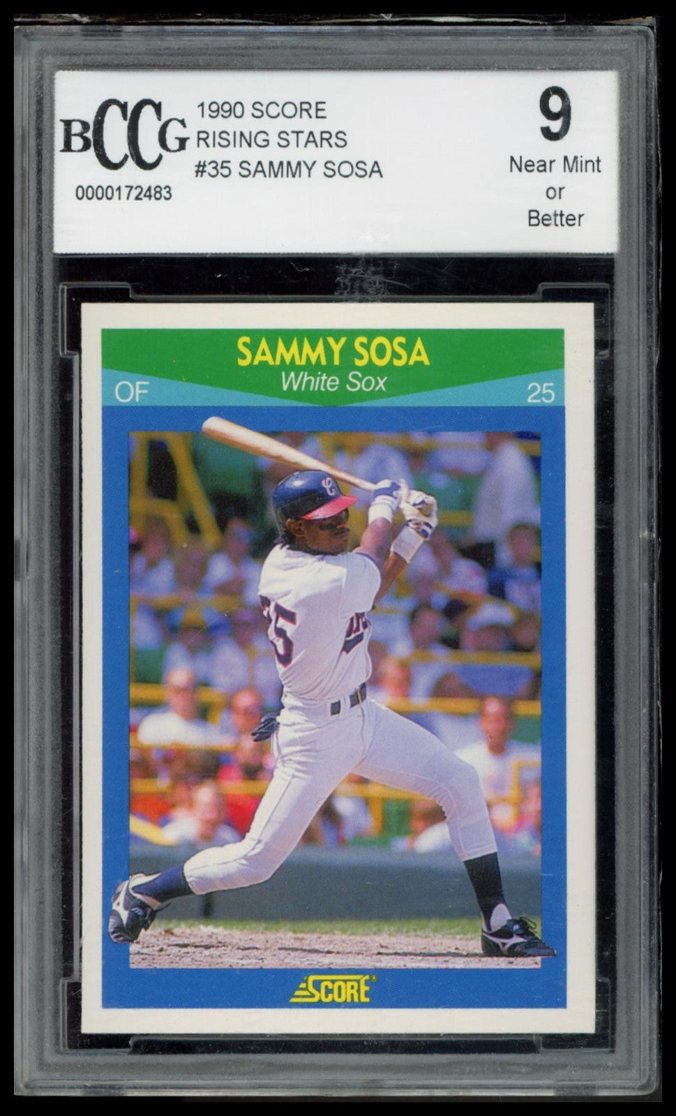 1990 Score Rising Stars #35 Sammy Sosa BCCG 9