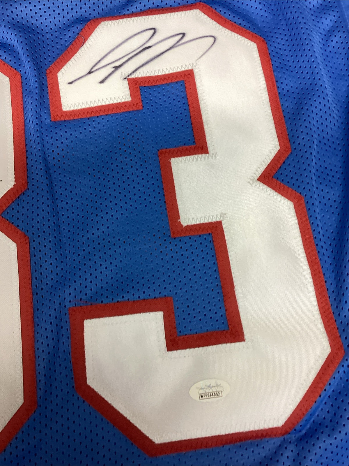 Autographed/Signed Jamal Adams Tennessee Retro Blue Football Jersey JSA COA