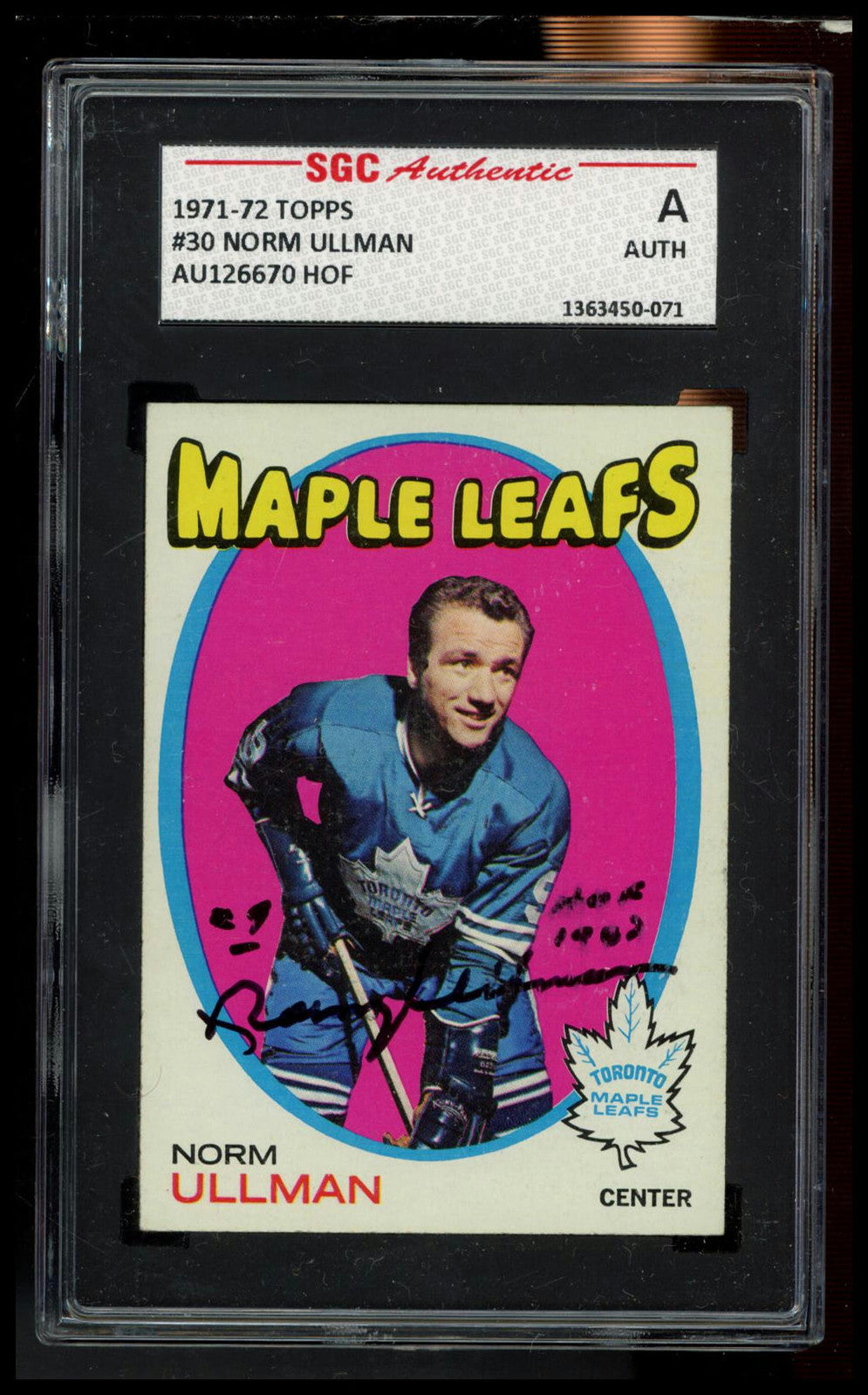 1971-72 O-Pee-Chee #30 Norm Ullman