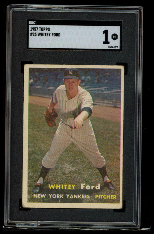 1957 Topps #25 Whitey Ford SGC 1