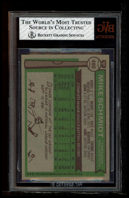 1976 Topps #480 Mike Schmidt BVG 8