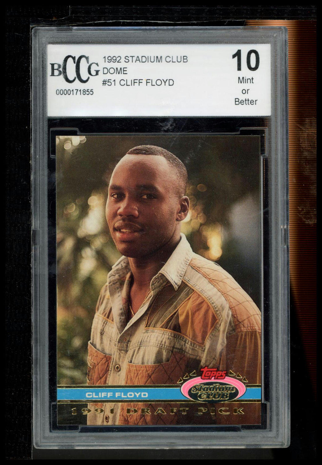 1992 Stadium Club Dome #51 Cliff Floyd BCCG 10