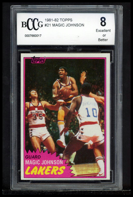 1981-82 Topps #21 Magic Johnson SGC 8