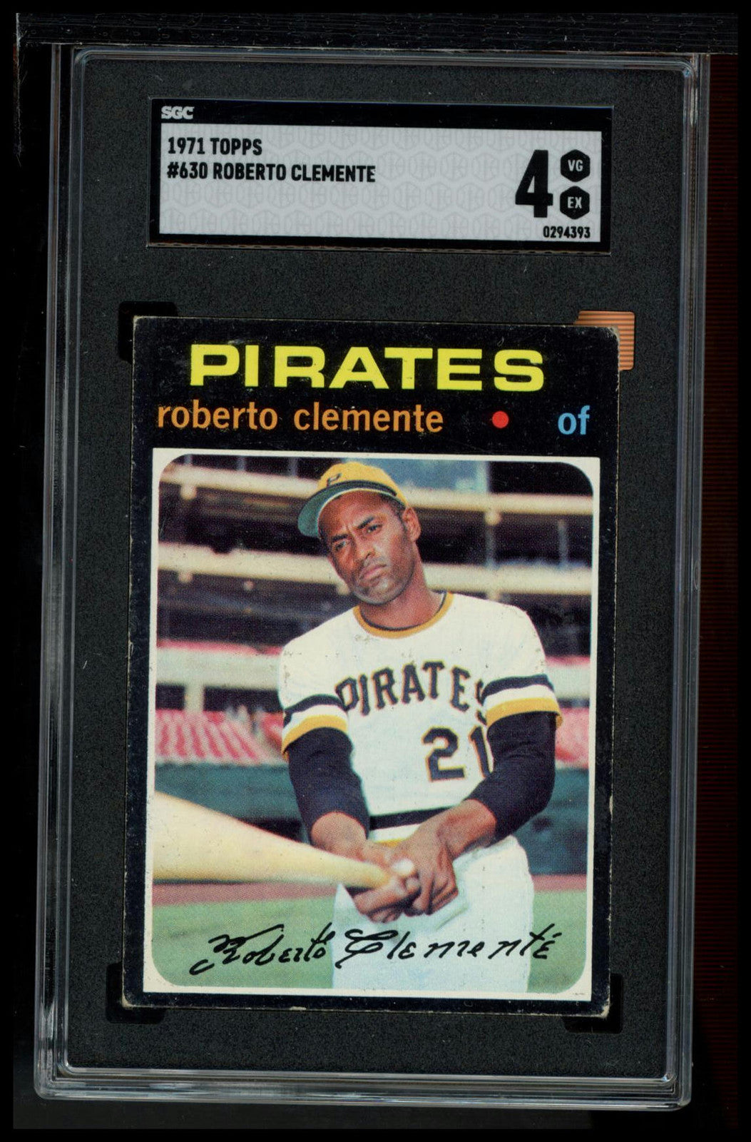 1971 Topps #630 Roberto Clemente SGC 4