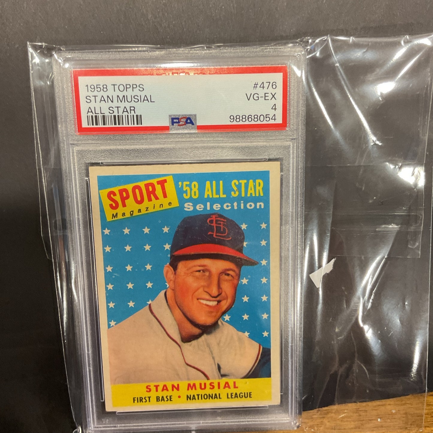 1958 Topps Stan  Musial  #476 All-Star PSA 4