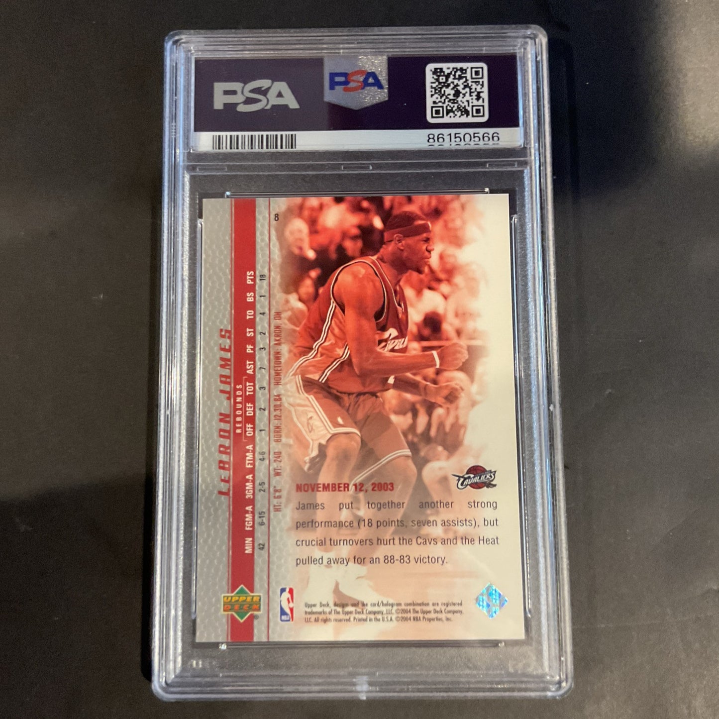 2003-04 Upper Deck Lebron James Phenomenal Beginning - #8 LeBron James