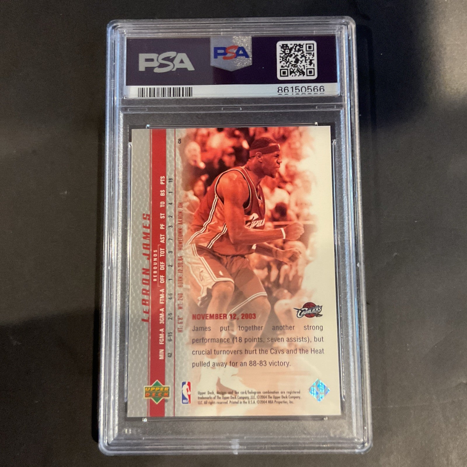 2003-04 Upper Deck Lebron James Phenomenal Beginning - #8 LeBron James