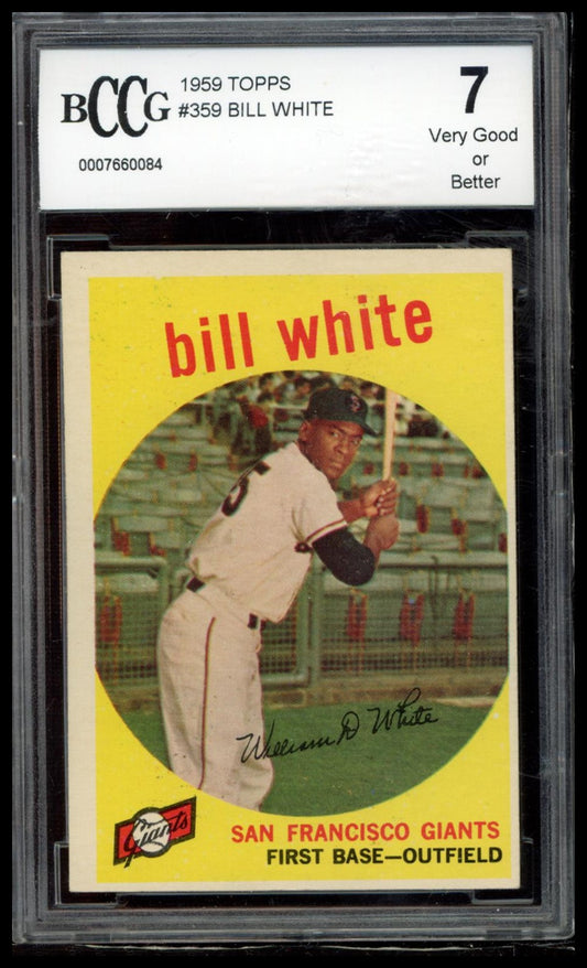 1959 Topps #359 Bill White BCCG 7