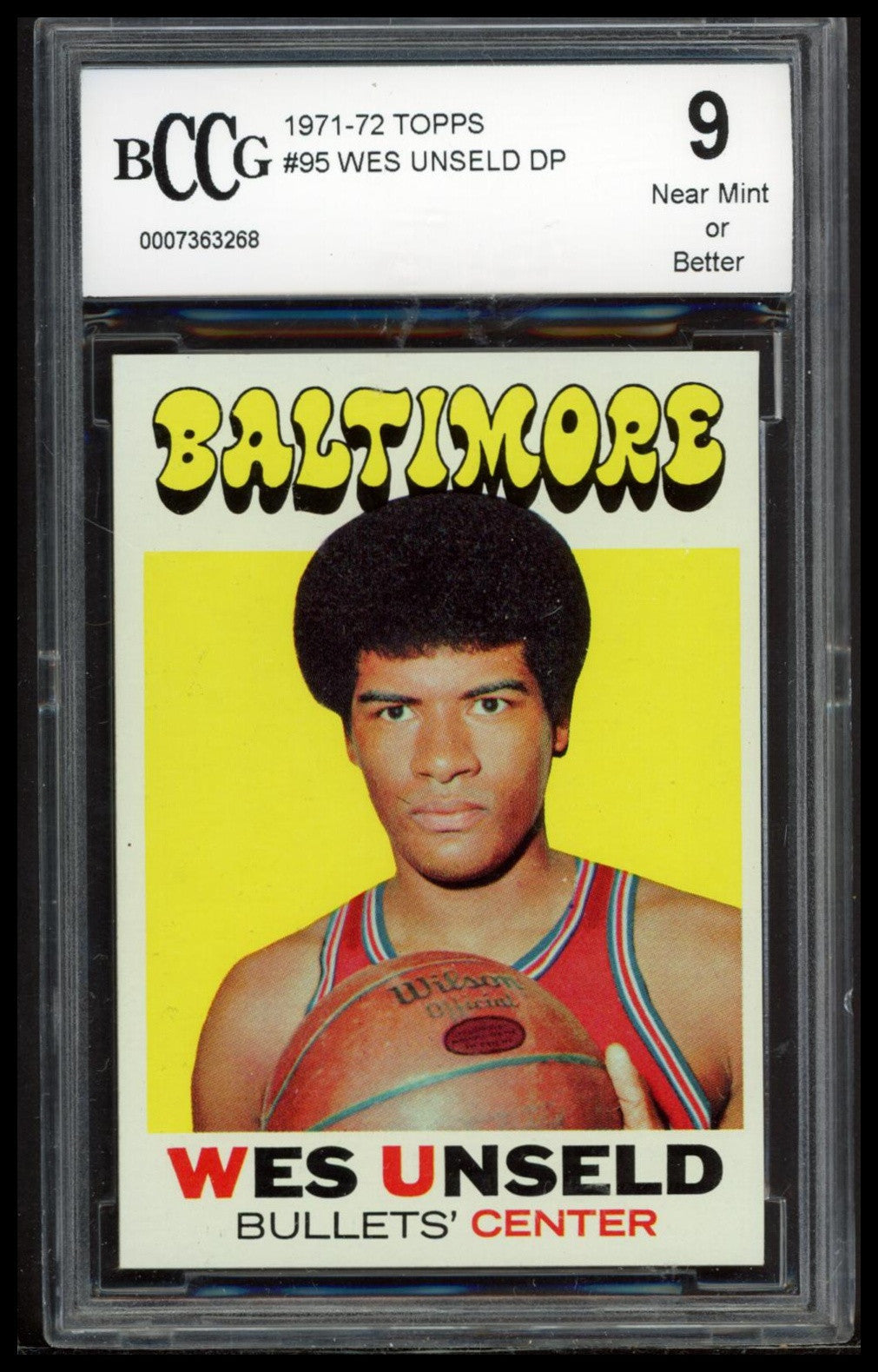 1971-72 Topps #95 Wes Unseld SGC 9