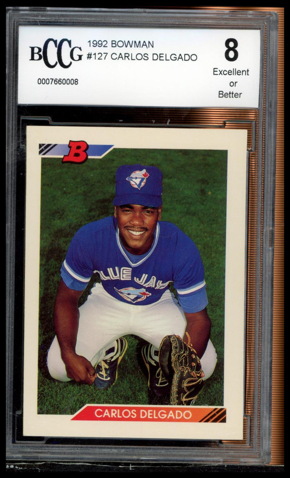 1992 Bowman #127 Carlos Delgado BCCG 8