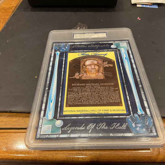 2012 Legends Of The Hall Rich Gossage Autographed PsaDna Graded 8 