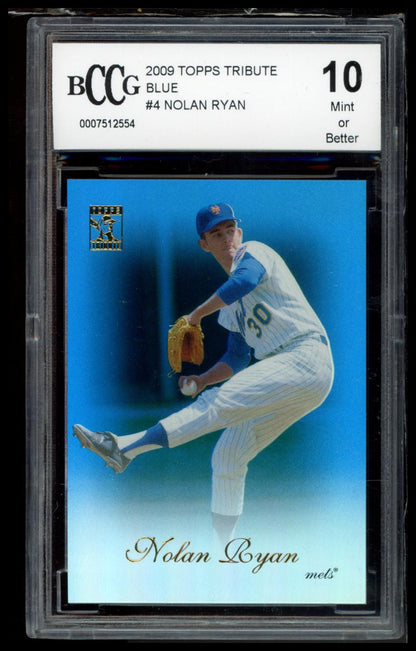 2009 Topps Tribute - Relics Blue #4 Nolan Ryan BCCG 10 #/75