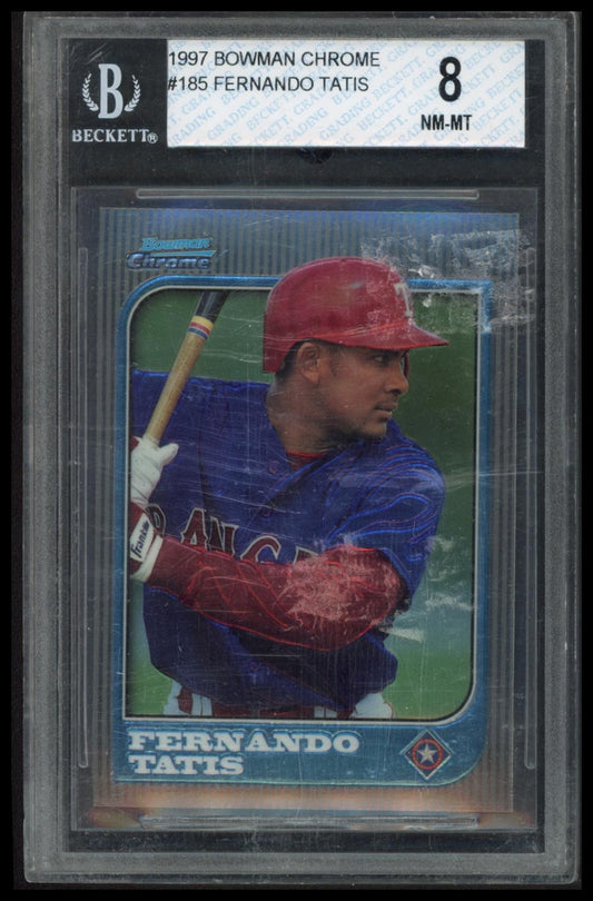 1997 Bowman Chrome #185 Fernando Tatis Refractors BGS 8
