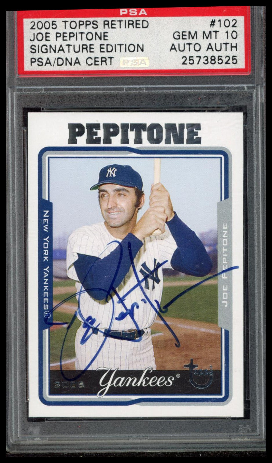 2005 Topps Retired Signature Edition #102 Joe Pepitone PSA 10