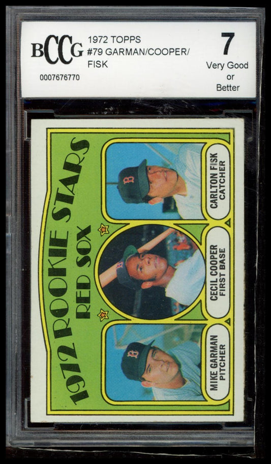 1972 Topps #79 Red Sox 1972 Rookie Garman Cooper Fisk)