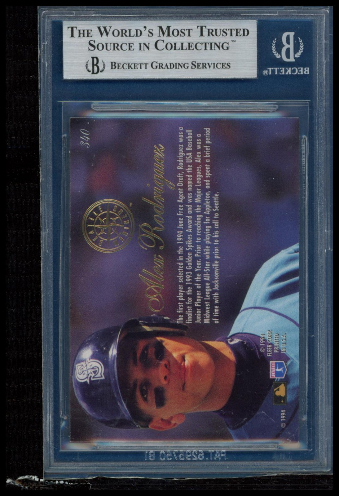 1994 Flair #340 Alex Rodriguez BGS 9