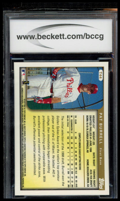 1999 Topps Traded & Rookies #T44 Pat Burrell BCCG 9