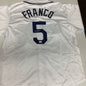 Autographed/Signed Wander Franco Tampa Bay White Baseball Jersey JSA COA