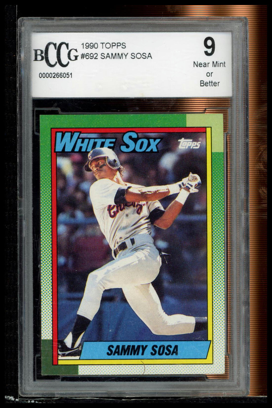 1990 Topps #692 Sammy Sosa BCCG 9