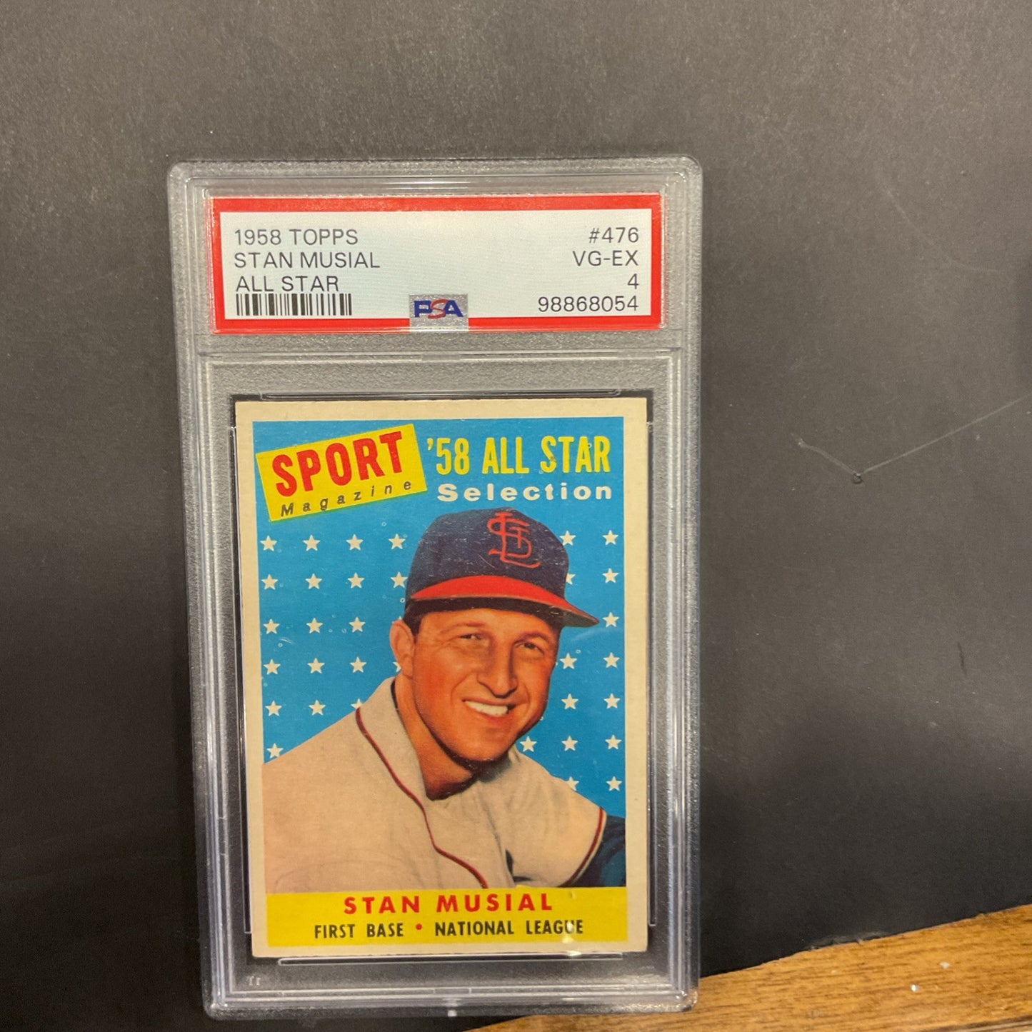 1958 Topps Stan  Musial  #476 All-Star PSA 4