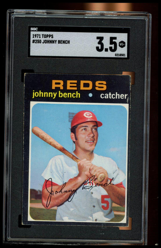 1971 Topps #250 Johnny Bench SGC 3.5