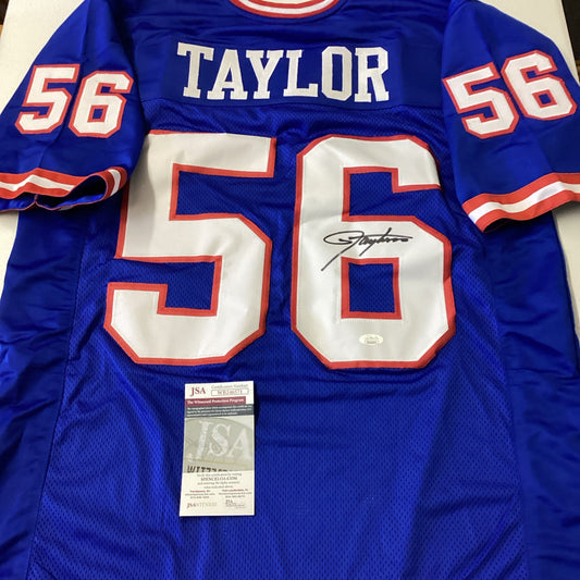 Lawrence Taylor  Signed #56 Jersey Number (Custom Jersey) With JSA COA