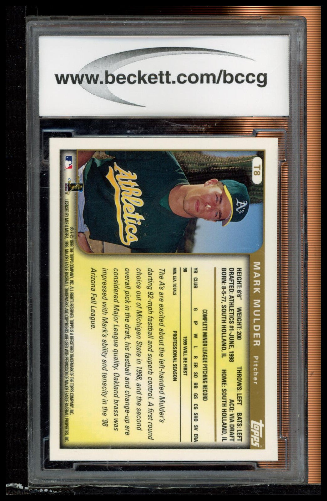 1999 Topps Traded & Rookies #T8 Mark Mulder BCCG 10