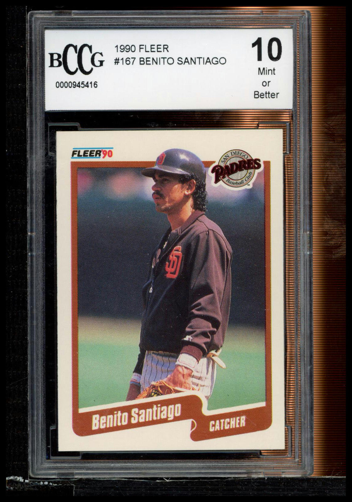 1990 Fleer Canadian #167 Benito Santiago BCCG 10