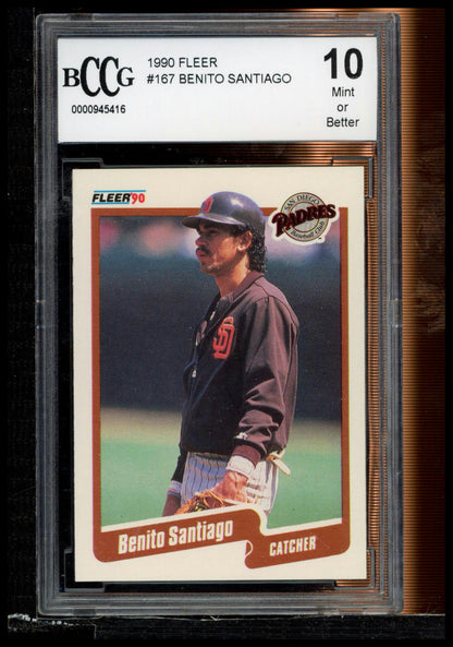 1990 Fleer Canadian #167 Benito Santiago BCCG 10