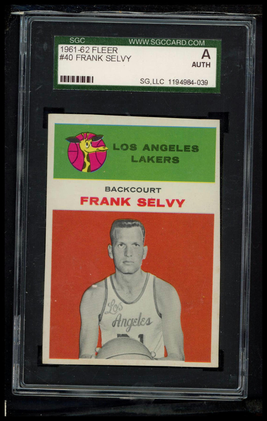 1961-62 Fleer #40 Frank Selvy